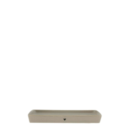 Tray rectangular small Matt Titane