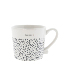 Mug White /Bonjour Black 8x7cm