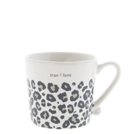 Mug White /Leopard True Love 8x7cm