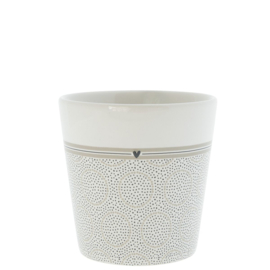 Cup White / Double Dots 9x9x7.5cm