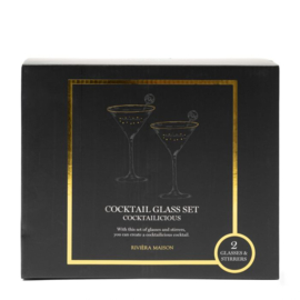 Cocktailicious Glass & Stick 2 pieces