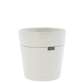Cup White / Stripe Titane Love 9x9x7.5cm