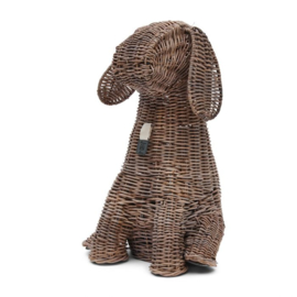 Rustic Rattan Doggy Doorstop