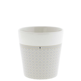 Cup White/Little Mosaic 9x9x7.5cm