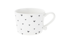 Mok Small White little hearts in black