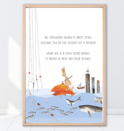 Gein Konijn poster ' Gouden vis'