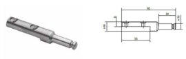 Geleiderails rond 18mm massief