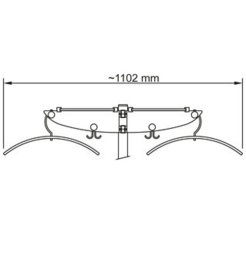 Rol-stand garderobe model Fin