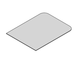 Glasplaat rechthoekk 6 mm, 70x90 / 80x100 cm