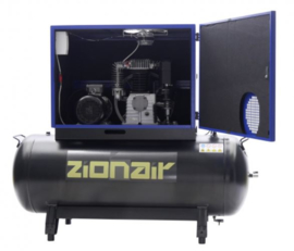 Compressor gedempt 270 liter tank - 4kW, 400V, 11 bar