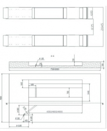 Schaar hefbrug AAE-LS140 5000mm met inbouw met middenlift