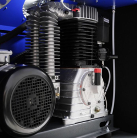 Compressor gedempt 500 liter tank ster-driehoek - 7,5kW, 400V, 11 bar