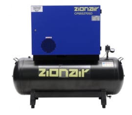 Compressor gedempt 270 liter tank ster-driehoek - 5,5kW, 400V, 11 bar