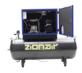 Compressor gedempt 200 liter tank - 2,2kW, 230V, 10 bar