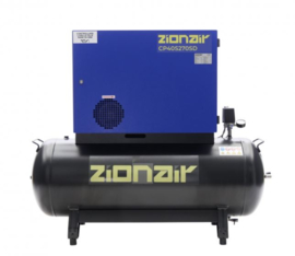 Compressor gedempt - 270 liter tank ster-driehoek - 4kW, 400V, 11 bar