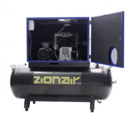 Compressor gedempt - 270 liter tank ster-driehoek - 4kW, 400V, 11 bar