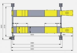 Lift Volautomatische vier koloms hefbrug 3.5 ton  type: G1751