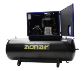 Compressor gedempt 500 liter tank ster-driehoek - 5,5kW, 400V, 11 bar