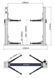 2 Kolom hefbrug Peak 209X  Vol automaat