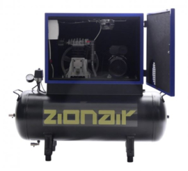 Compressor gedempt 100 liter tank - 1,5kW, 230V, 10 bar