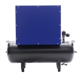 Compressor gedempt 100 liter tank - 1,5kW, 230V, 10 bar