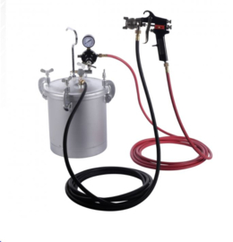 Verftank 10 liter met verfpistool