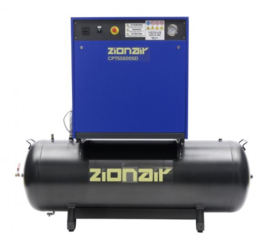 Compressor gedempt 500 liter tank ster-driehoek - 7,5kW, 400V, 11 bar