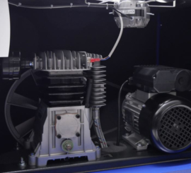 Compressor gedempt 100 liter tank - 1,5kW, 230V, 10 bar