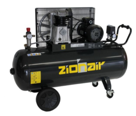 Compressor 200 liter tank - 3KW, 400V, 10bar