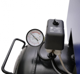 Compressor gedempt 100 liter tank - 1,5kW, 230V, 10 bar