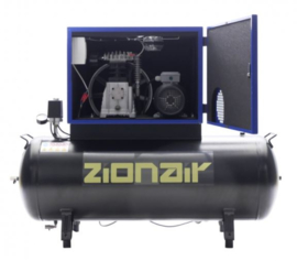Compressor gedempt 200 liter tank - 3kW, 400V, 11 bar
