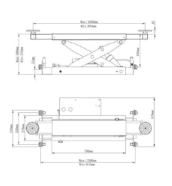 Lucht hydraulische middenkrik Peak  3500KG