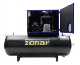 Compressor gedempt 500 liter tank ster-driehoek - 5,5kW, 400V, 11 bar