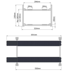 4 Kolommen hefbrug type Peak 414 - 6500 kg