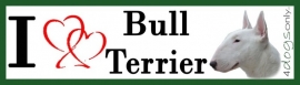 I LOVE  Bull Terrier Wit Kop  OP=OP