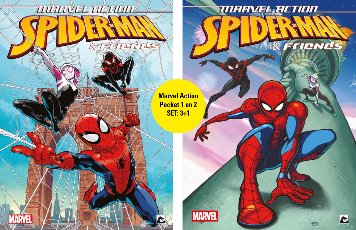Marvel Action Pocket 1 en 2 SET: 3+1