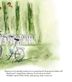 Het witte fietsje op avontuur