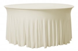 Tischhusse Grandeur Rund Beige