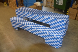 Biertischhussenset 220 x 50 cm Blau / Weiß Oktoberfest München