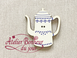 Atelier Bonheur du Jour - Cafetière frise bleu (Koffiekan blauw)
