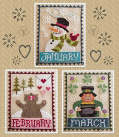Waxing Moon Designs - Monthly Trios : January, February, March
