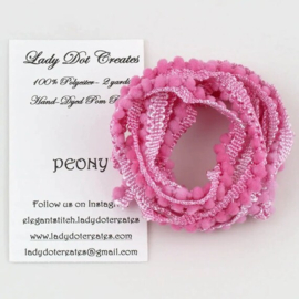 Lady Dot Creates - Galon Pom Poms - coloris "Peony"