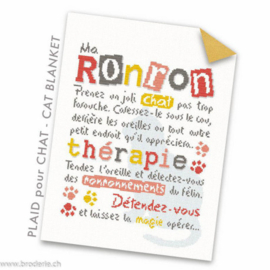 Lili Points - Z005 - "Ma ronron Thérapie" (pour plaid)