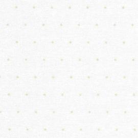 Precut - Zweigart - Murano (12.6 dr./cm) - kleur 1439 (wit met groene stipjes)