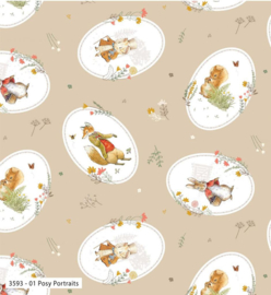 Stoffen - "Peter Rabbit - Posy Portraits"