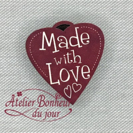 Atelier Bonheur du Jour - "Made with love" (donkerrood)