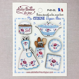 Atelier Bonheur du Jour - "Ma cuisine Digoin - Bleu (P-61-BL)