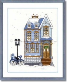 Liebevolle Kreuzstichentwürfe - W-91-15 Winterhaus 1