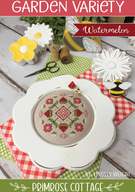 Primrose Cottage Stitches - "Garden Variety - Watermelon"