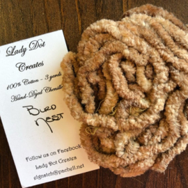 Chenille-lint jumbo - Lady Dot Creates - Kleur "Bird Nest"